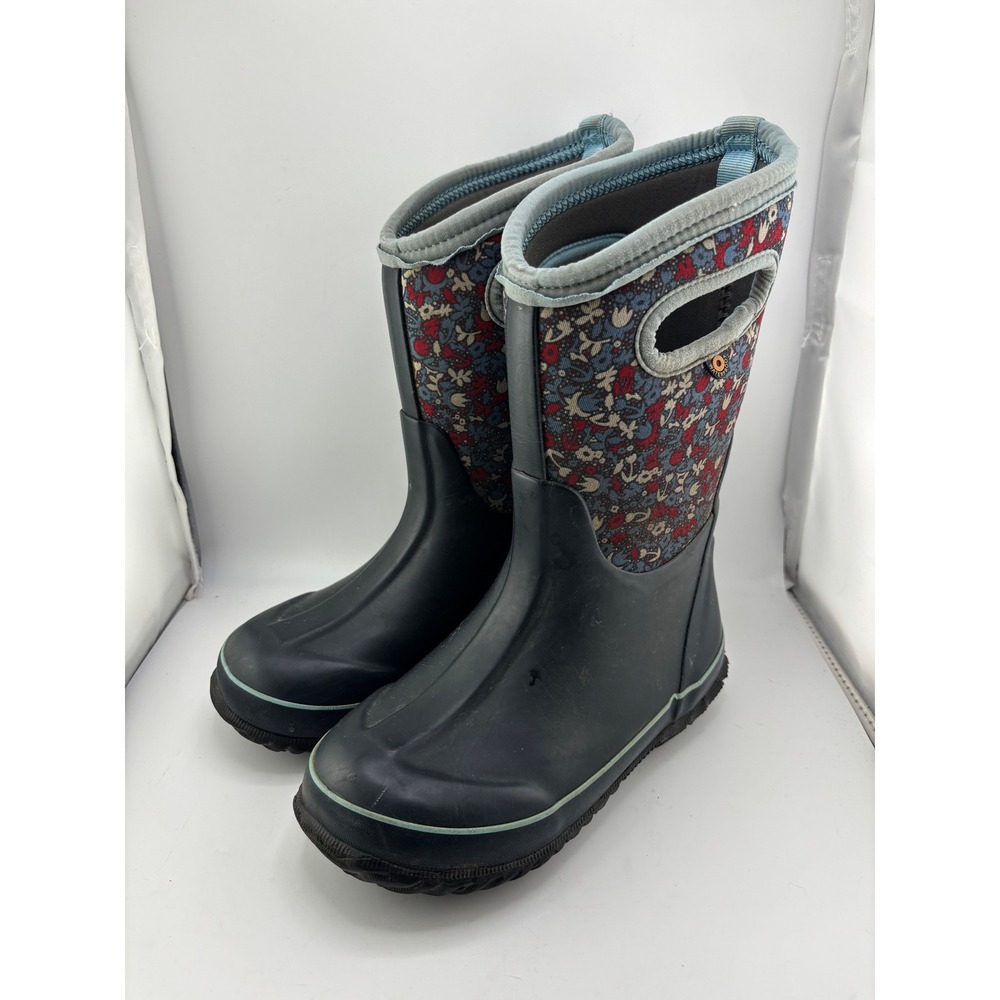 Bogs Kids Classic Freckle Waterproof Winter Boots Floral 72449-460 Sz 1